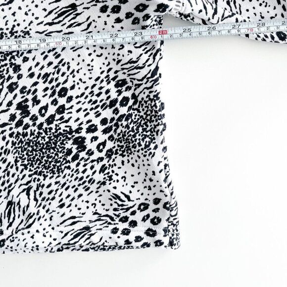 Joie // Animal Print Crop Sweater // Size Large // monochrome - Picture 2 of 6